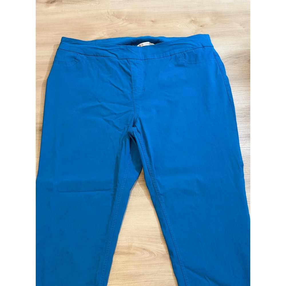 Soft Surroundings Pants Blue 2X Women Pull On Stretch Crop Casual 5AC10 - Picture 3 of 10